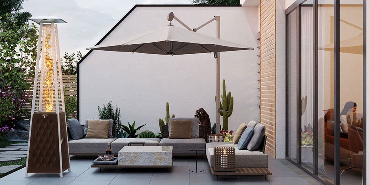 EAST OAK Pyramid Patio Heater - Propane Outdoor Patio Heater