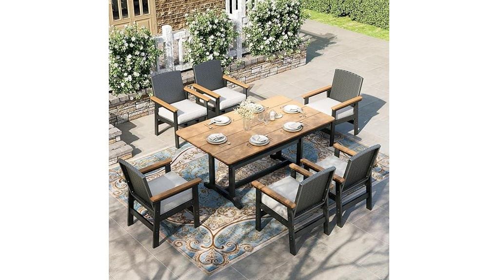 HERA'S HOUSE Patio Table and Chairs Set 7-Piece Review | Home Patio Lawn